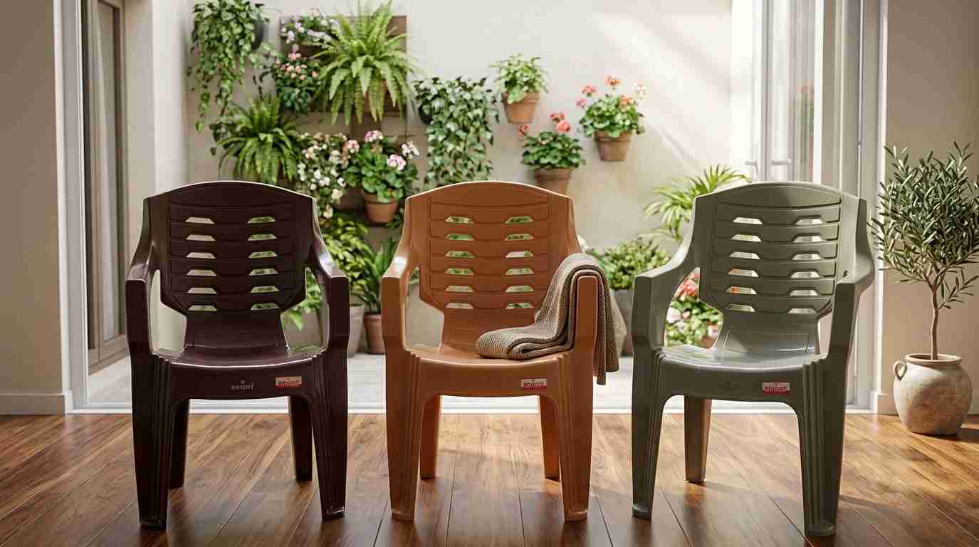 BRIGHT CHAIR FULL PLASTIC METALIC